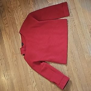 COS Cotton Boxy Crewneck Sweatshirt Womens Size S Rust Orange Rust LS Soft